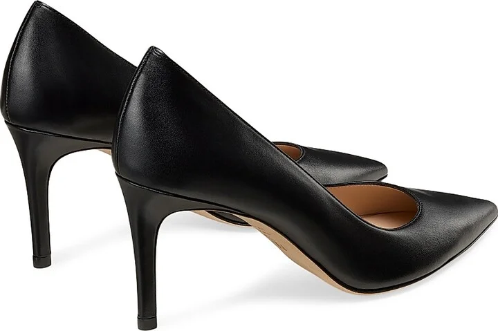 Women's Stuart Power 75MM Leather Pumps - Black - Size 10 - Image 3