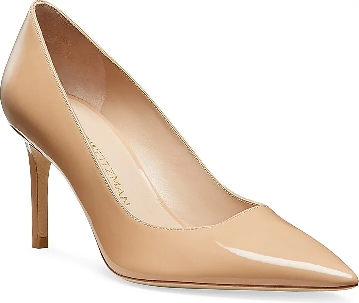 Women's Stuart Power 75MM Patent Leather Pumps - Adobe - Size 10 - Image 2