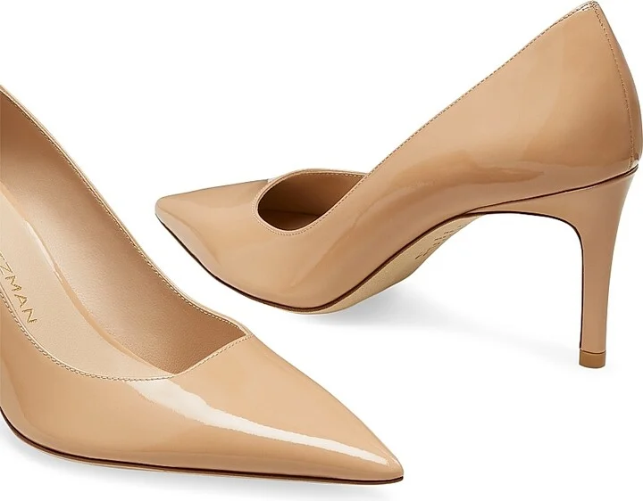 Women's Stuart Power 75MM Patent Leather Pumps - Adobe - Size 10 - Image 4