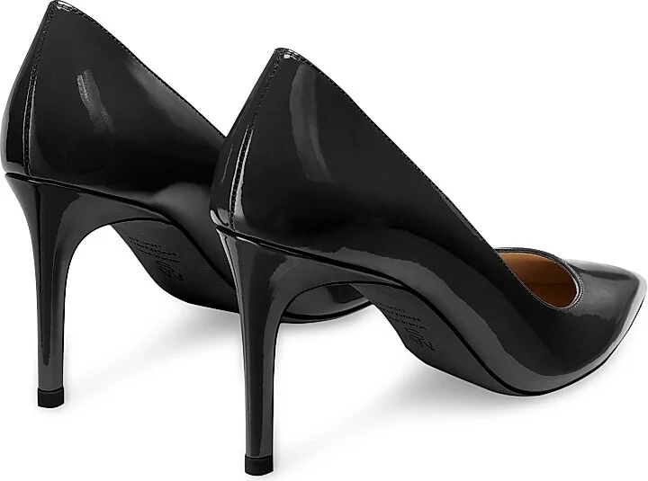 Women's Stuart Power 85 75MM Patent Leather Pumps - Black - Size 10 - Image 3