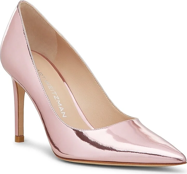 Women's Stuart Power 85 85MM Metallic Leather Pumps - Gold - Size 5 - Image 5
