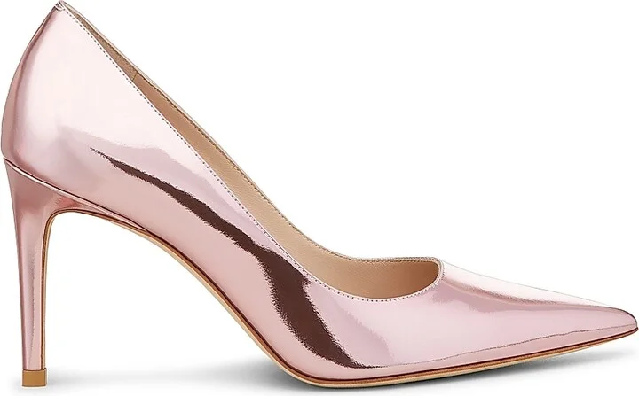Women's Stuart Power 85 85MM Metallic Leather Pumps - Gold - Size 5 - Image 8