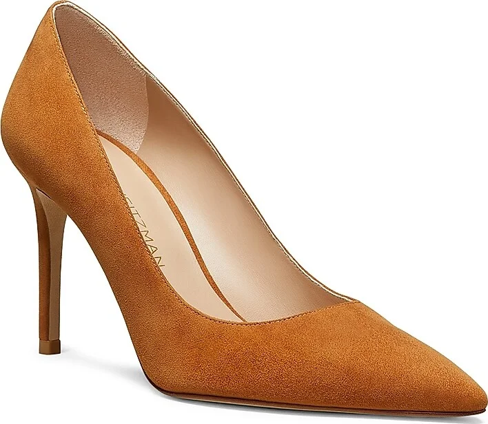 Women's Stuart Power 85 85MM Suede Pumps - Hazel - Size 10 - Image 2