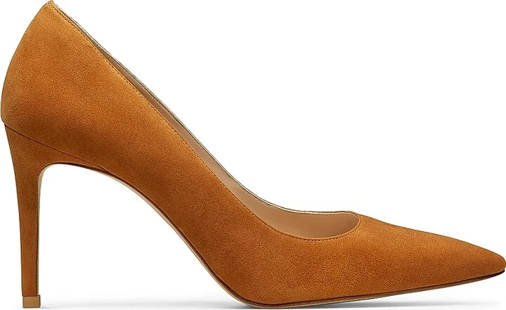 Women's Stuart Power 85 85MM Suede Pumps - Hazel - Size 10