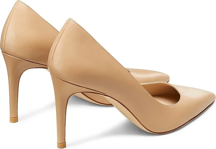 Women's Stuart Power 85MM Leather Pumps - Adobe - Size 10 - Image 3