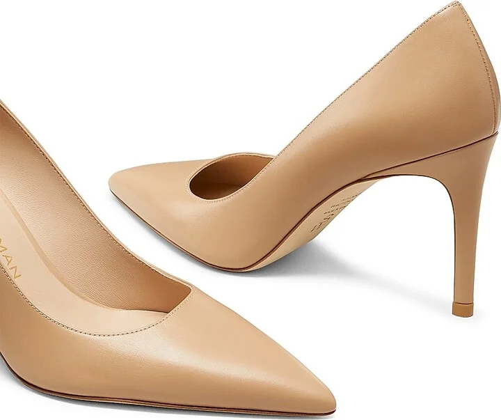 Women's Stuart Power 85MM Leather Pumps - Adobe - Size 10 - Image 4