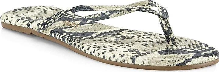 Women's Studio Exotic Cheetah-Print Flip Flops - Sand Snake - Size 6 - Image 2
