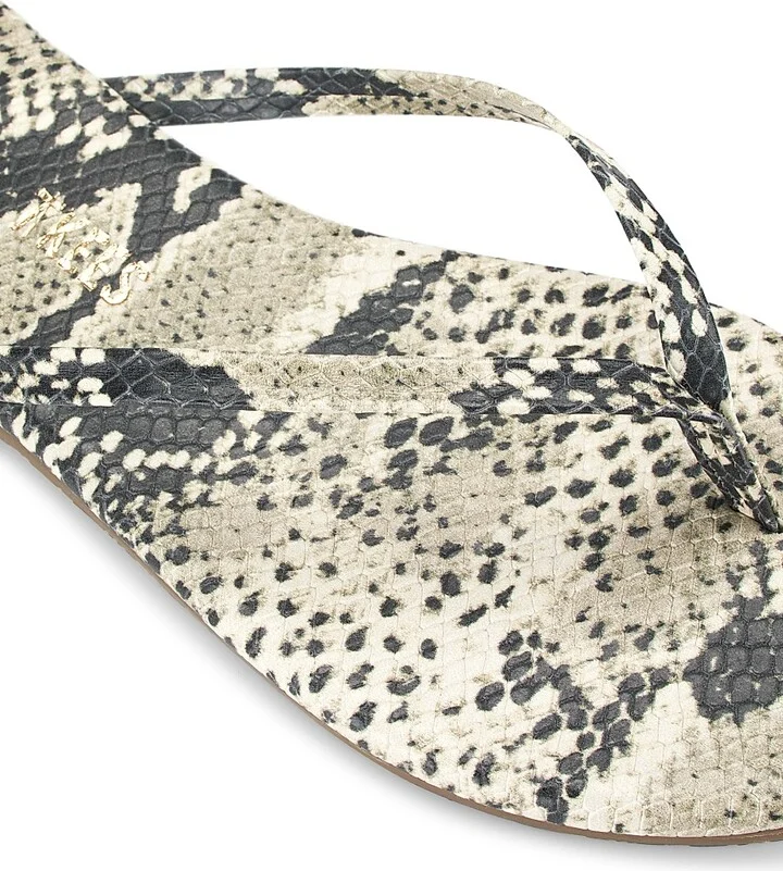 Women's Studio Exotic Cheetah-Print Flip Flops - Sand Snake - Size 6 - Image 6