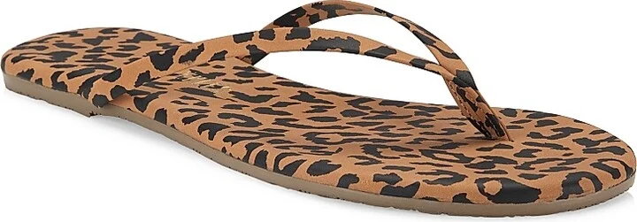 Women's Studio Exotic Cheetah-Print Flip Flops - Sand Snake - Size 6 - Image 7