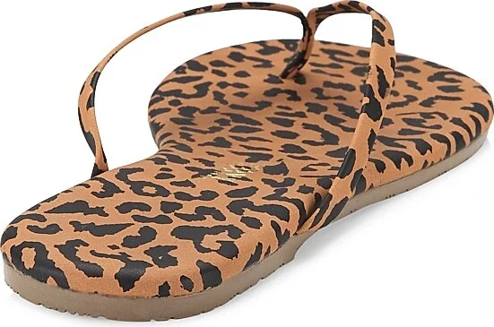 Women's Studio Exotic Cheetah-Print Flip Flops - Sand Snake - Size 6 - Image 8