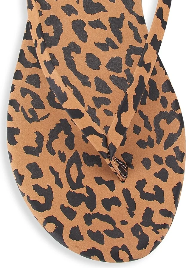 Women's Studio Exotic Cheetah-Print Flip Flops - Sand Snake - Size 6 - Image 9