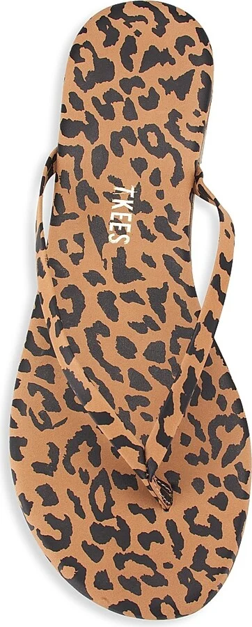 Women's Studio Exotic Cheetah-Print Flip Flops - Sand Snake - Size 6 - Image 10