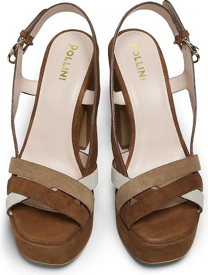 Women's Suede 110MM Platform Sandals - Moka - Size 9 - Image 4