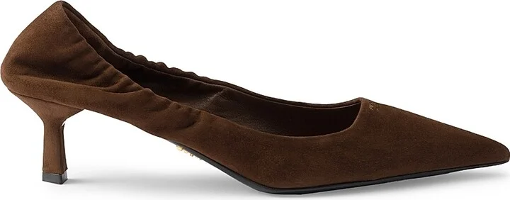 Women's Suede 55MM Pumps - Dark Brown - Size 5.5
