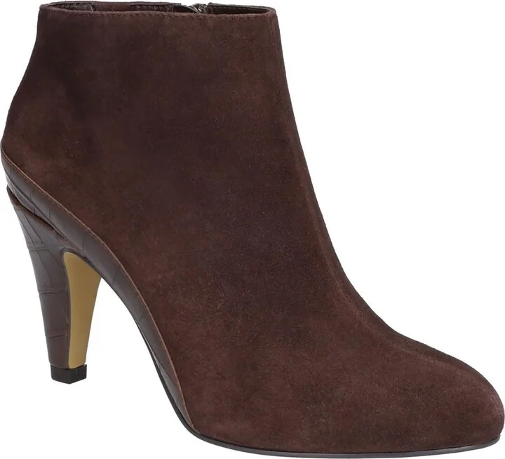 Womens Suede Almond Toe Ankle Boots
