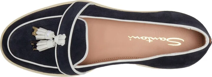 Women's suede and leather tassel loafer - Image 4