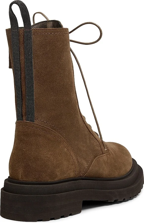 Women's Suede Ankle Boots - Sesame - Size 6 - Image 3