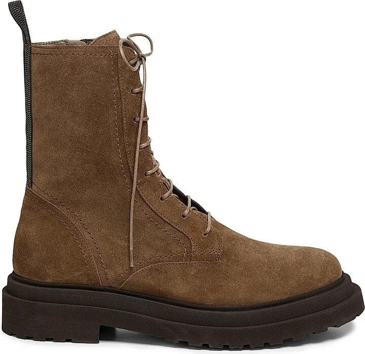 Women's Suede Ankle Boots - Sesame - Size 6