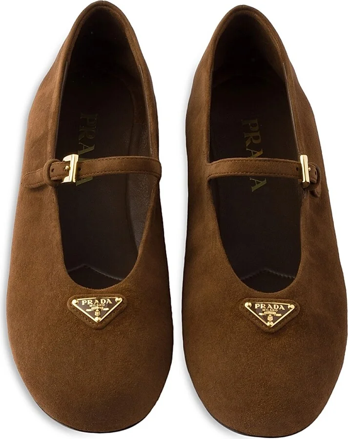 Women's Suede Ballerinas - Brown - Size 5.5 - Image 2