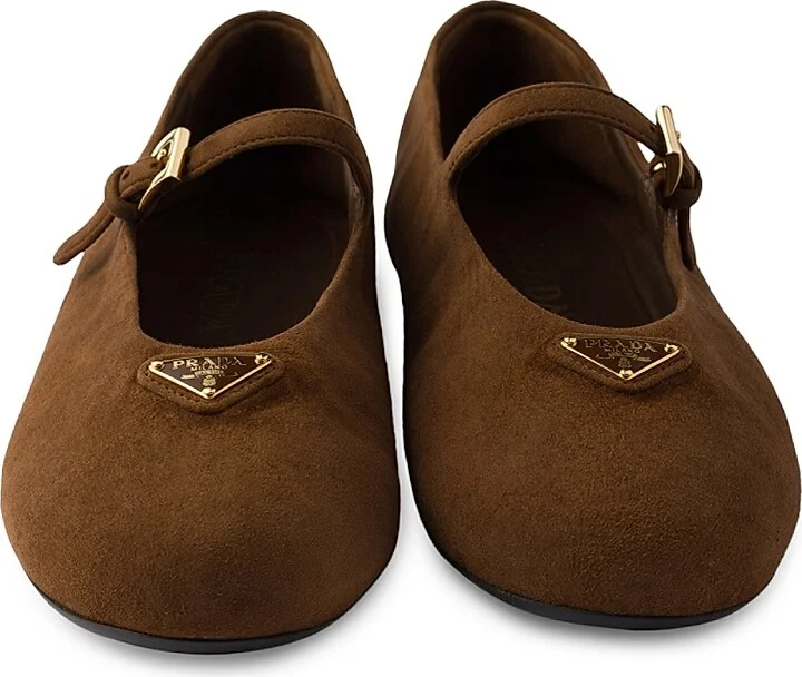Women's Suede Ballerinas - Brown - Size 5.5 - Image 4