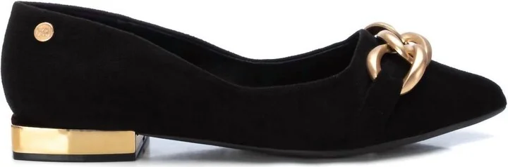 Women's Suede Ballet Flats Shoes In Black