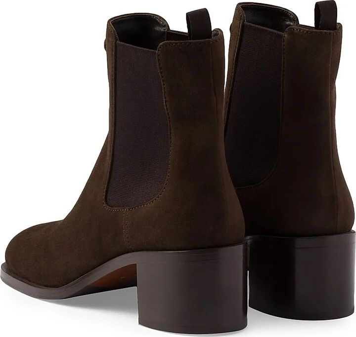 Women's Suede Booties - Brown - Size 5 - Image 4