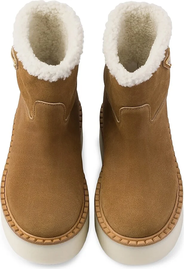 Women's Suede Booties - Brown - Size 5 - Image 3