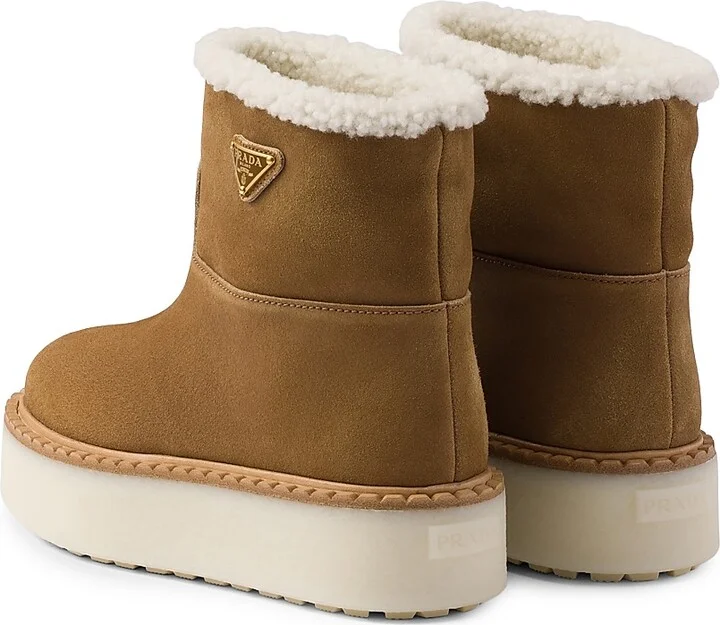 Women's Suede Booties - Brown - Size 5 - Image 4