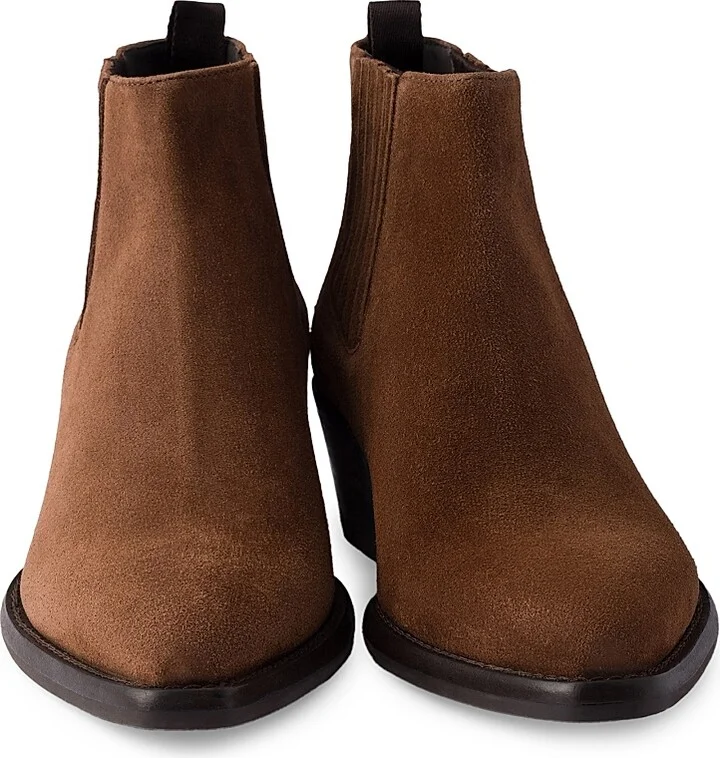 Women's Suede Booties - Brown - Size 5 - Image 4
