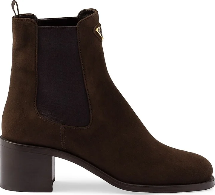 Women's Suede Booties - Brown - Size 5