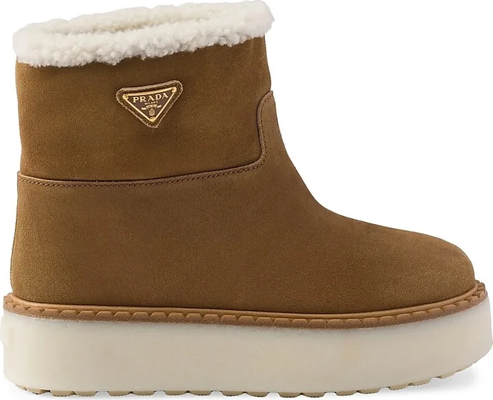 Women's Suede Booties - Brown - Size 5
