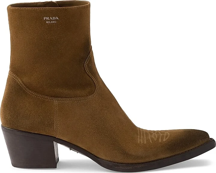 Women's Suede Booties - Brown - Size 9