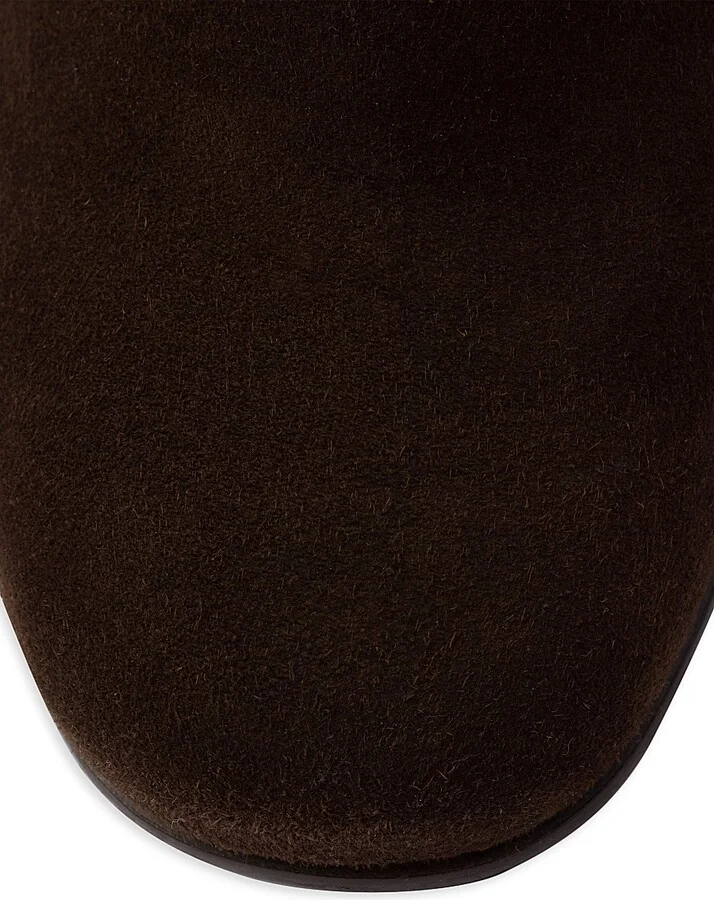 Women's Suede Booties - Dark Brown - Size 5 - Image 4