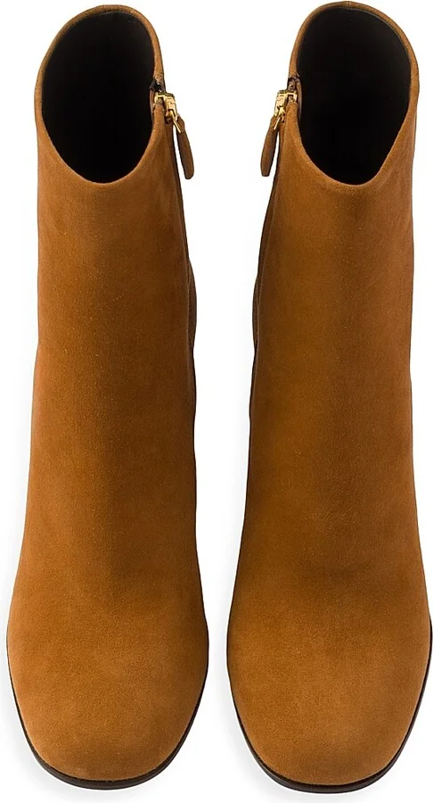 Women's Suede Booties - Dark Brown - Size 5 - Image 5