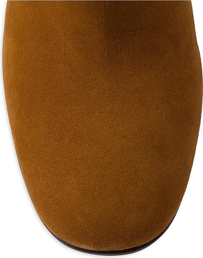 Women's Suede Booties - Dark Brown - Size 5 - Image 7