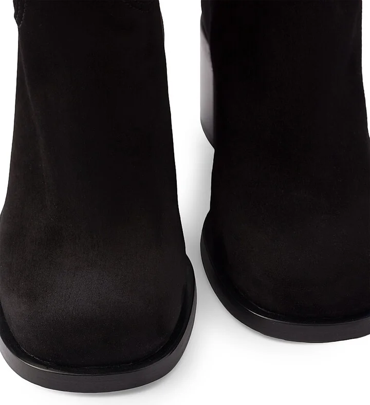 Women's Suede Boots - Black - Size 6.5 - Image 5