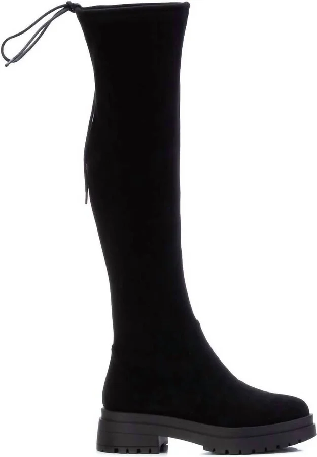 Women's Suede Boots In Black