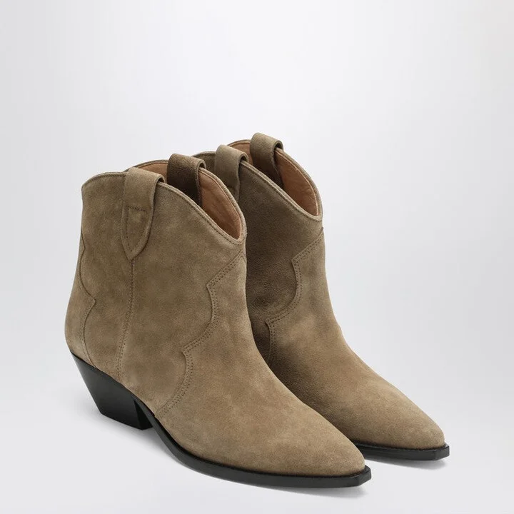 Women's Suede Cowboy Ankle Boots Dewina