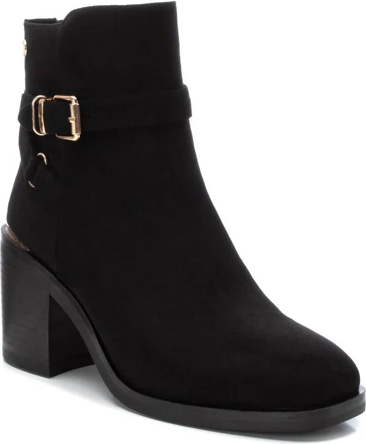 Women's Suede Dress Booties In Black