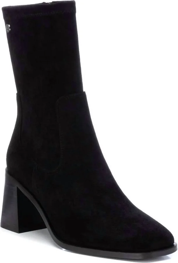 Women's Suede Dress Booties In Black