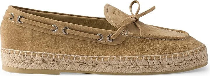 Women's Suede Espadrilles - Beige Khaki - Size 6