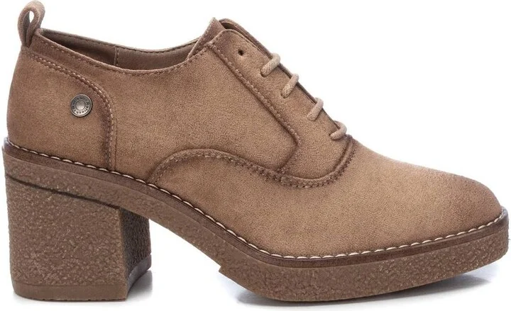 Women's Suede Heeled Oxfords By Xti - Image 3