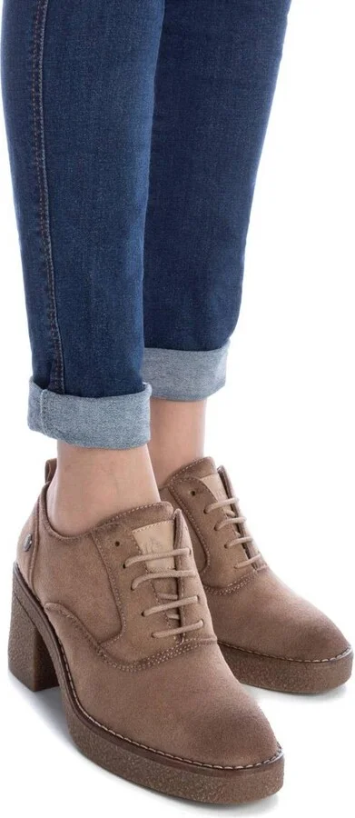 Women's Suede Heeled Oxfords By Xti - Image 4