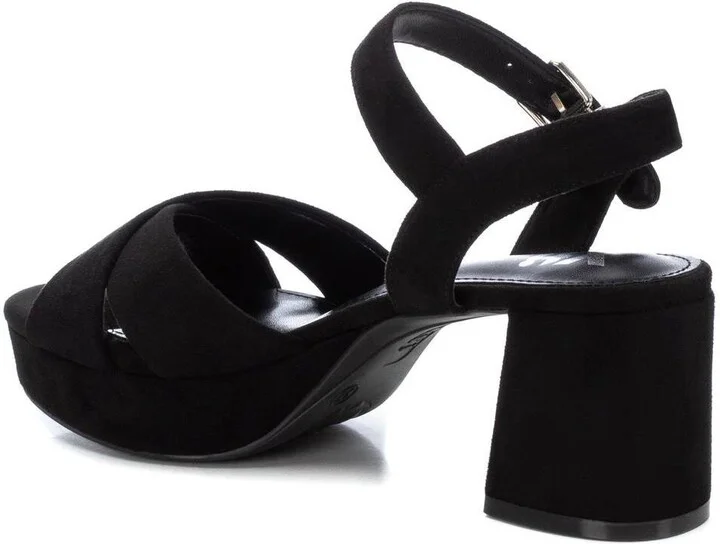 Women's Suede Heeled Platform Sandals By Xti - Image 3