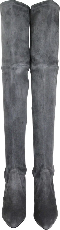 Women's Suede Highstreet Chunky-Heel Over-The-Knee Boot Slate - Image 5