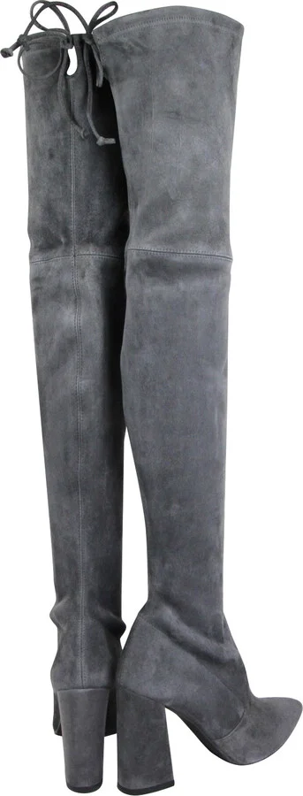 Women's Suede Highstreet Chunky-Heel Over-The-Knee Boot Slate - Image 7