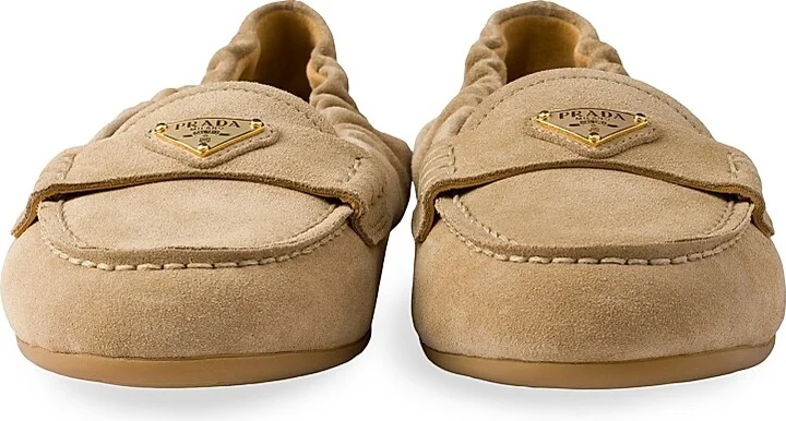 Women's Suede Loafers - Beige Khaki - Size 5.5 - Image 4