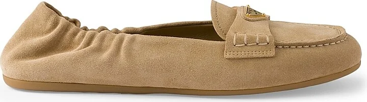 Women's Suede Loafers - Beige Khaki - Size 5.5