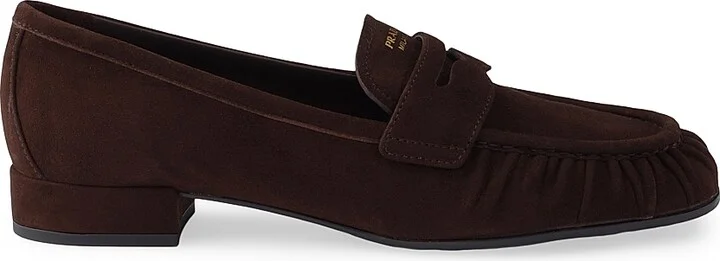Women's Suede Loafers - Brown - Size 7