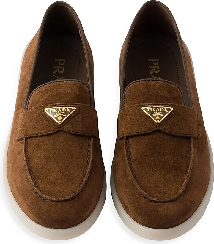 Women's Suede Loafers - Light Brown - Size 6 - Image 2